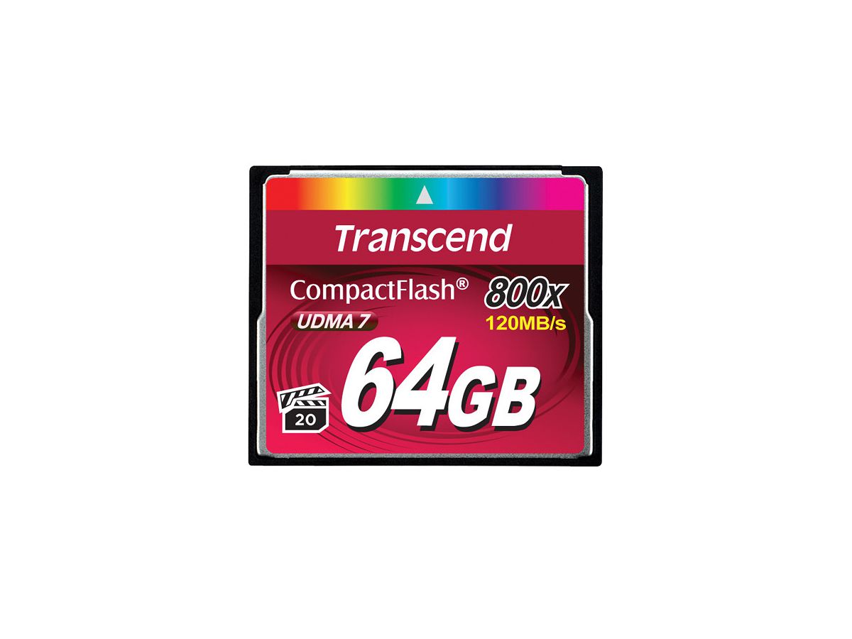Transcend 64GB 800x CF mémoire flash 64 Go CompactFlash