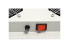 ROLINE 19" Unité de ventilation de toit, 6 ventilateurs, Thermostat pour baie serveur, grise