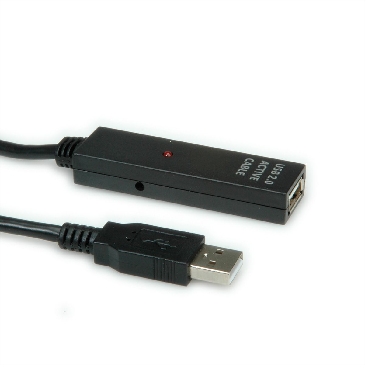 VALUE Prolongation active USB 2.0 avec Repeater, noir, 30 m