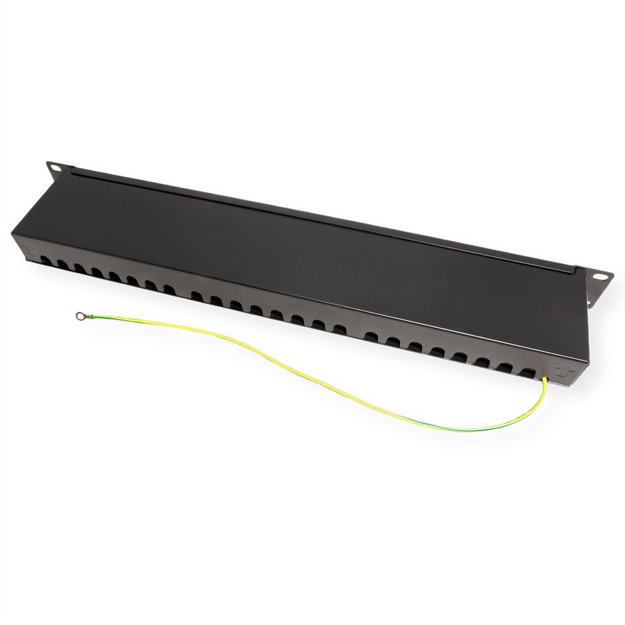 VALUE Panneau de brassage Cat.6A (Classe EA) 19", 24 ports, blindé, noir