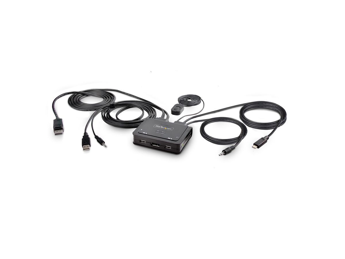 StarTech.com C2-D46-UAC-CBL-KVM commutateur écran, clavier et souris Noir