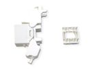 ROLINE Keystone Cat.6A (Classe EA)non blindé, sans outil, SLIM, extra-court, blanc