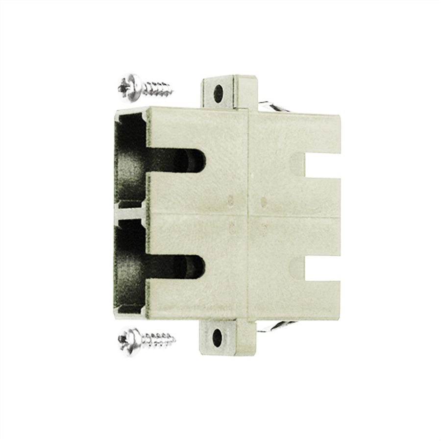 TELEGÄRTNER  Coupleur SC Duplex, Multimode, Manchon en céramique, boîtier en plastique, beige