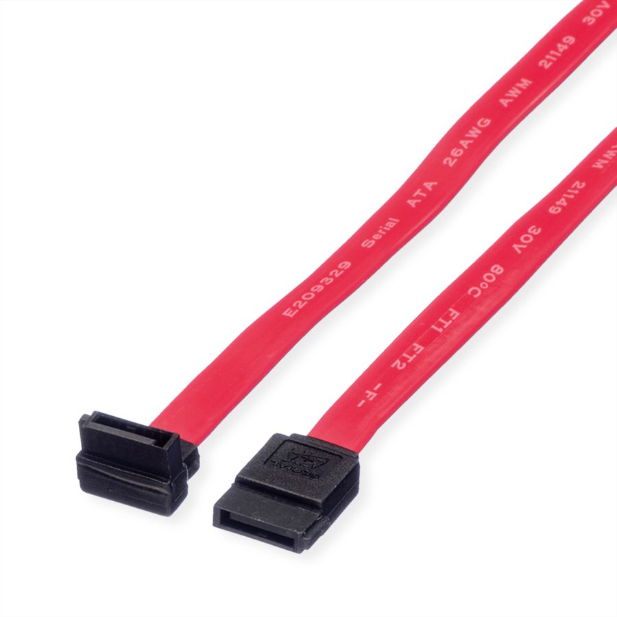 ROLINE Câble SATA 3.0 Gbit/s pour disques durs, coudé, 0,5 m