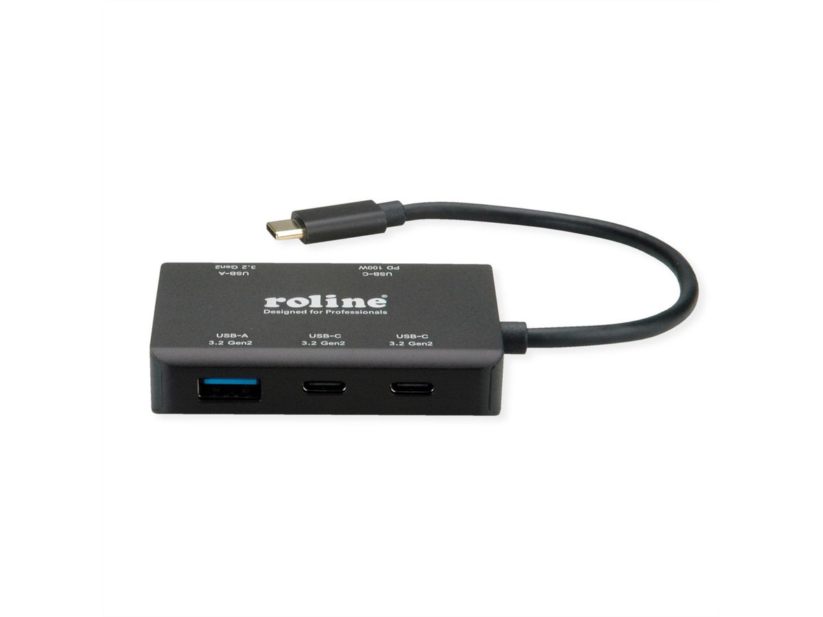 ROLINE Hub USB 3.2 Gen2 , 4 ports (2x A + 2x C), +PD(100W)
