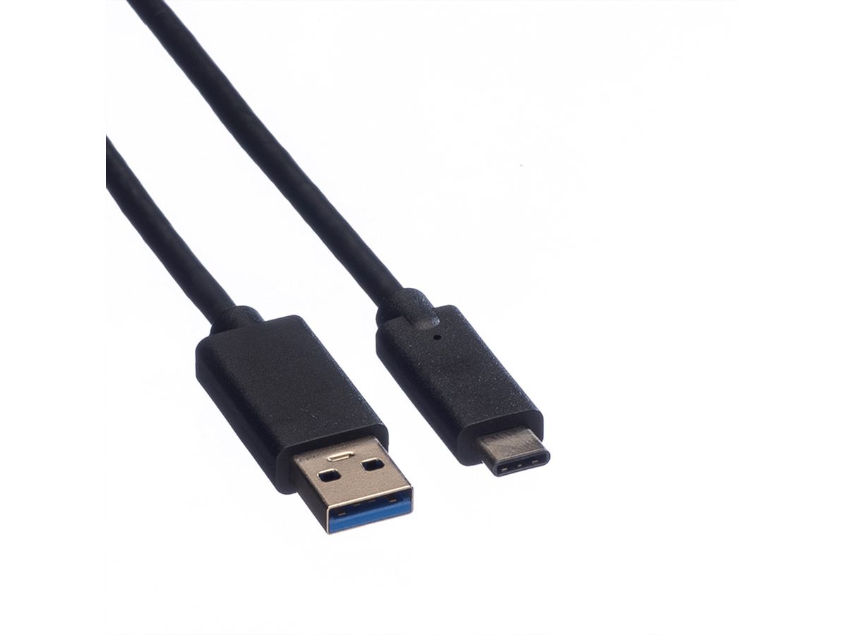 ROLINE Câble USB 3.2 Gen 1, A-C, M/M, noir, 0,5 m