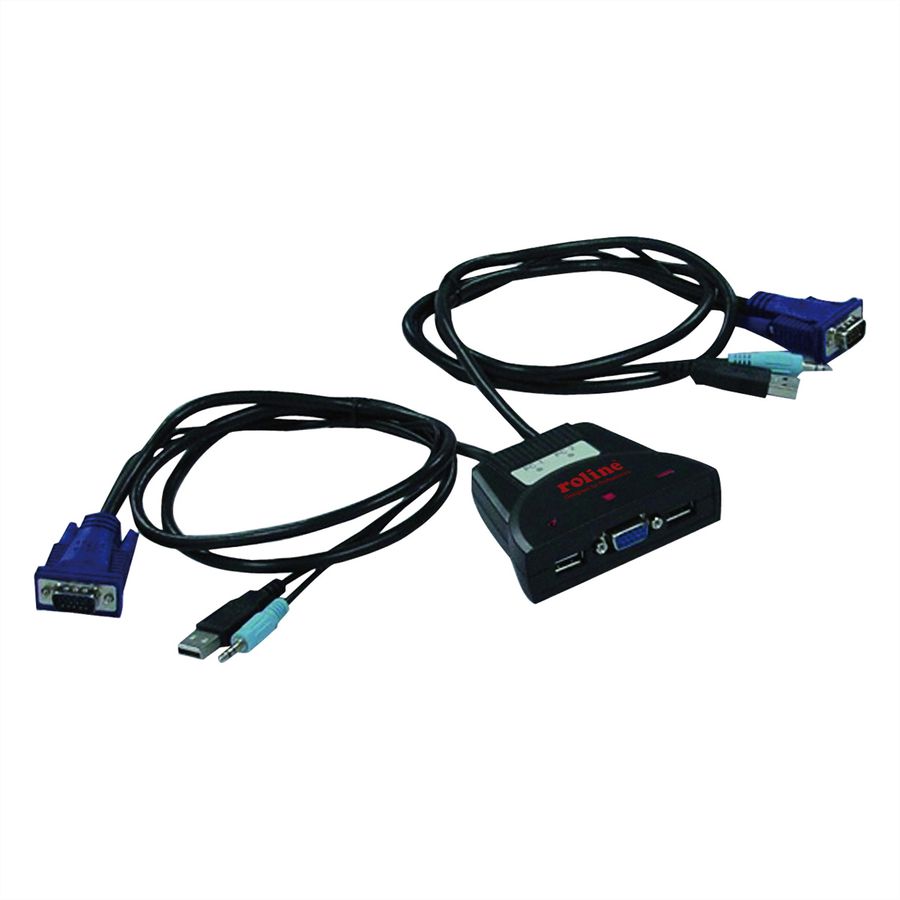 ROLINE Commutateur 'Star', 1 Util. - 2 PCs, USB, audio
