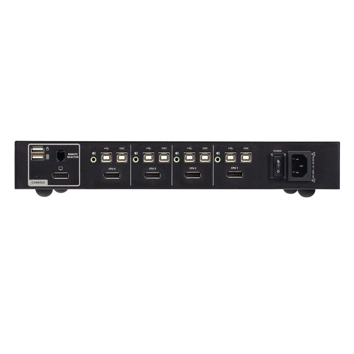 ATEN CS1184DP4C Commutateur KVM sécurisé DisplayPort à 4 ports USB avec CAC