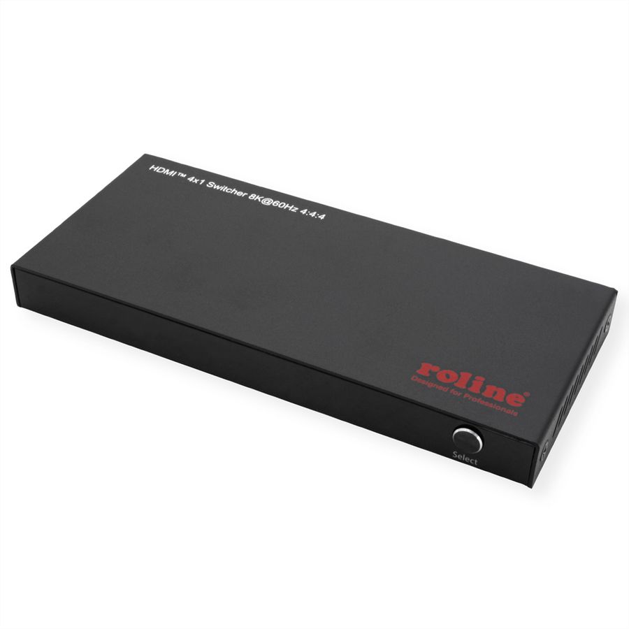 ROLINE Commutateur HDMI, 8K, 4 ports, avec télécommande IR