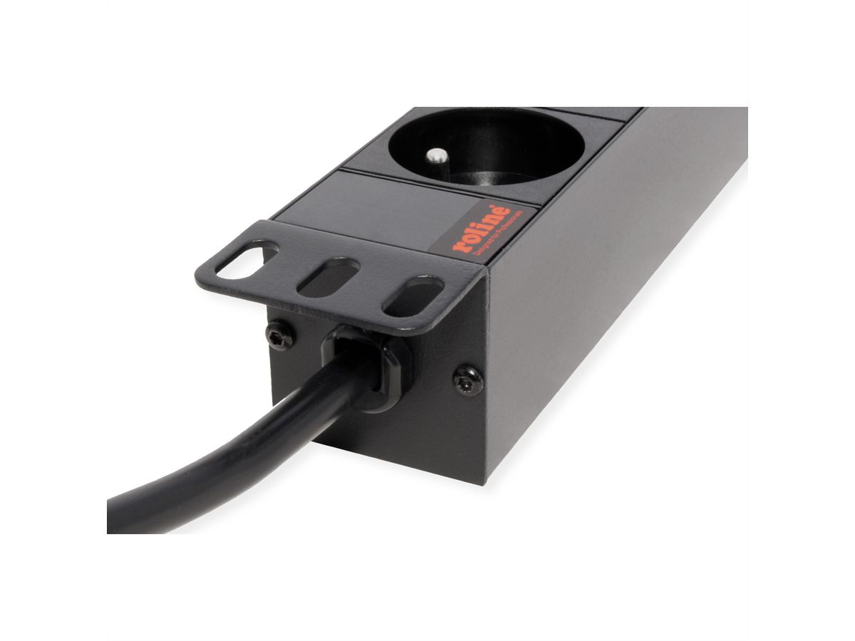 ROLINE Multiprise 19", 9 prises, version UTE, noir, 2 m