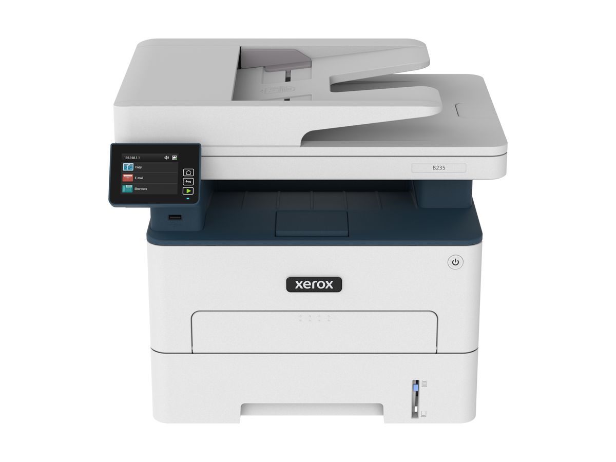 Xerox B235 copie/impression/numérisation/télécopie recto verso sans fil A4, 34 ppm, PS3 PCL5e/6, chargeur automatique de documents, 2 magasins, total 251 feuilles