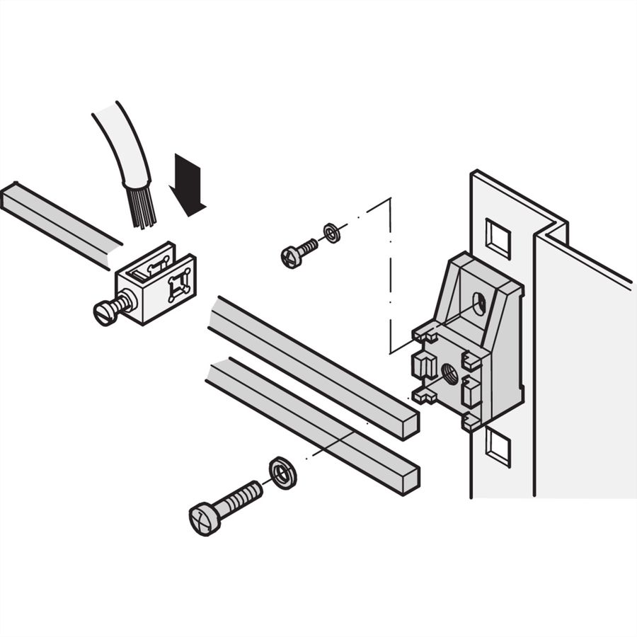 Borne de raccordement SCHROFF pour rail GND/Earthing, 16 mm²
