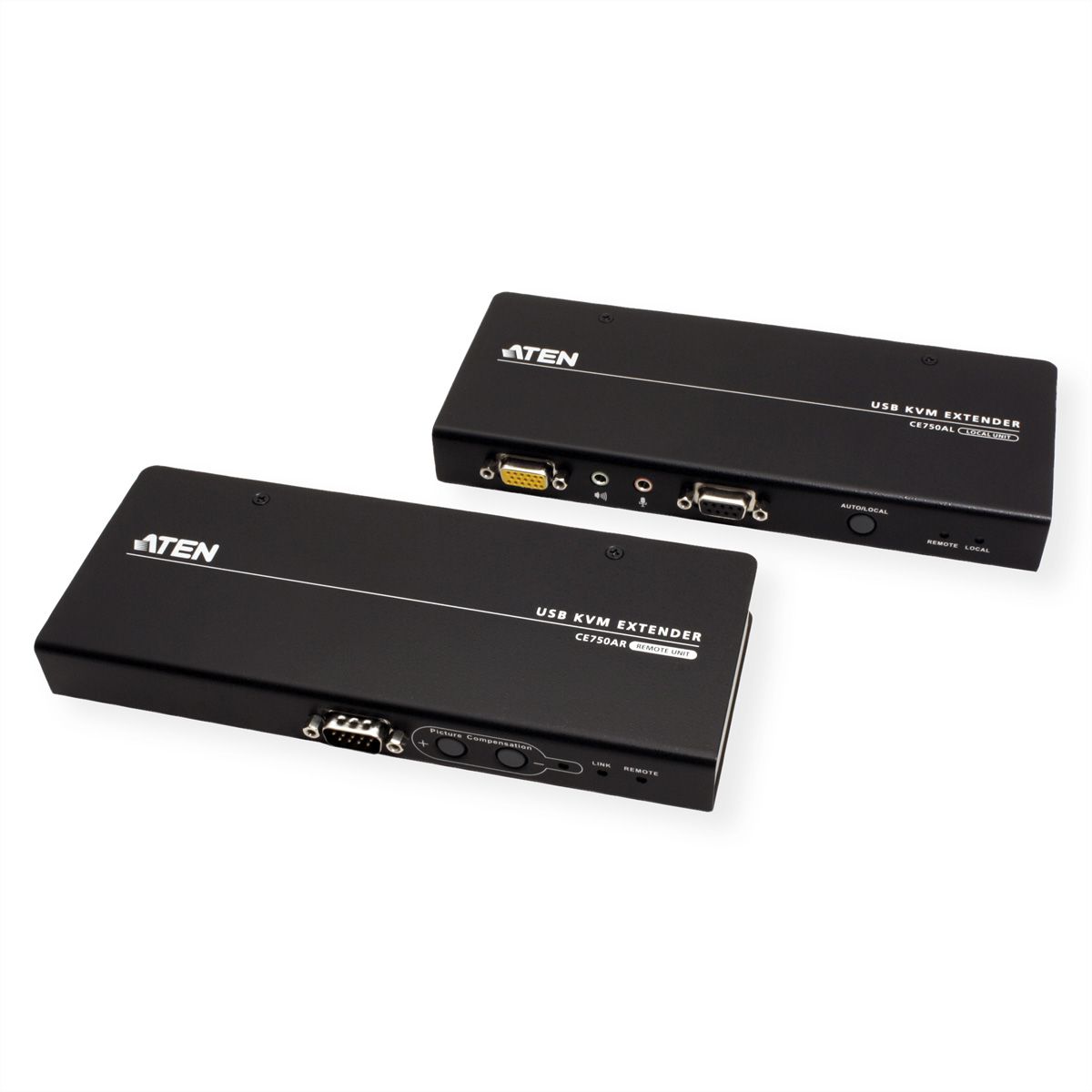 ATEN CE750A Système d'extension KVM Cat 5 VGA/Audio USB, RS232, 200m