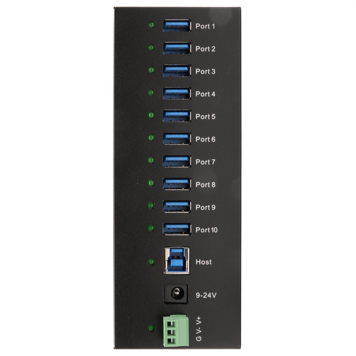 EXSYS EX-11230HMS HUB 10 ports USB 3.2 Gen 1 Din-Rail Kit et mur VIA VL811+ Chipset