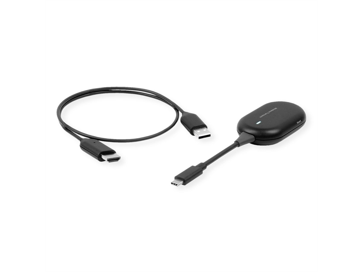 ROLINE Kit de dongle d'affichage P2P sans fil, Tx+Rx, HDMI, 1080p , 20 m