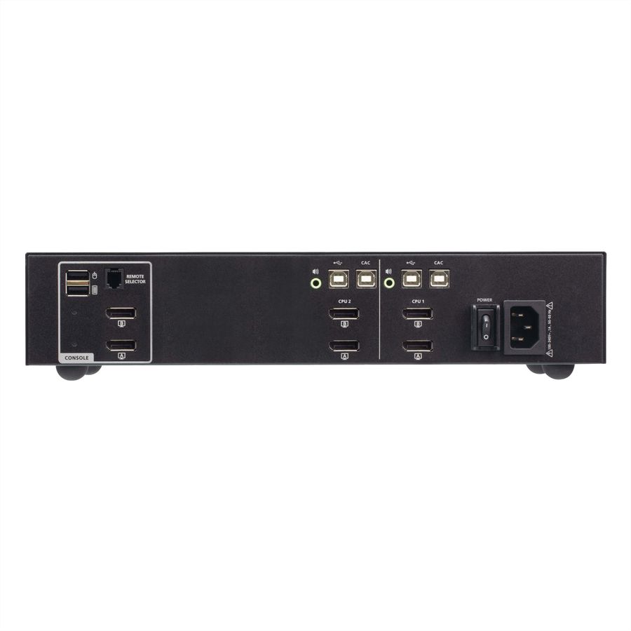 ATEN CS1142DP4C Commutateur KVM sécurisé DisplayPort à 2 ports USB et double affichage avec CAC