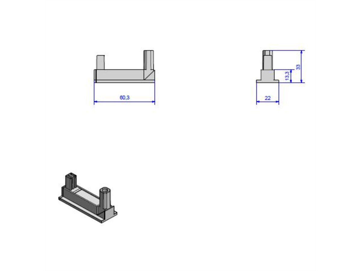 BACHMANN Socle adhésif DESK 2