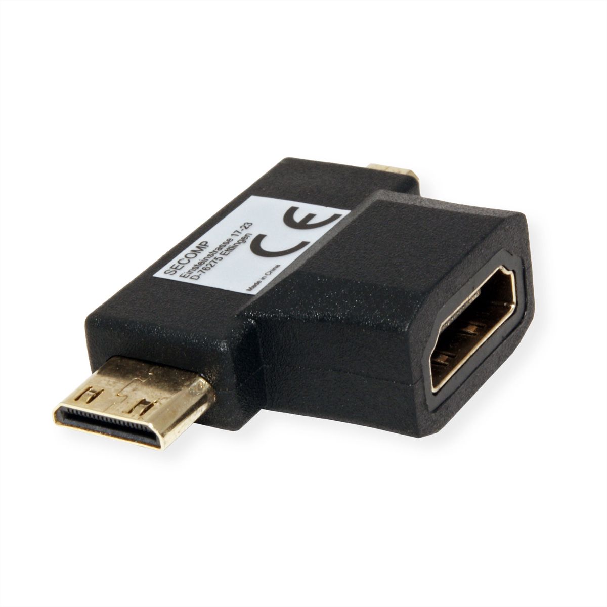 VALUE Adaptateur T-HDMI, HDMI  - HDMI Mini + HDMI Micro