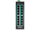 TRENDnet TI-PG160 Switch Rail DIN PoE+ Gigabit industriel à 16 ports