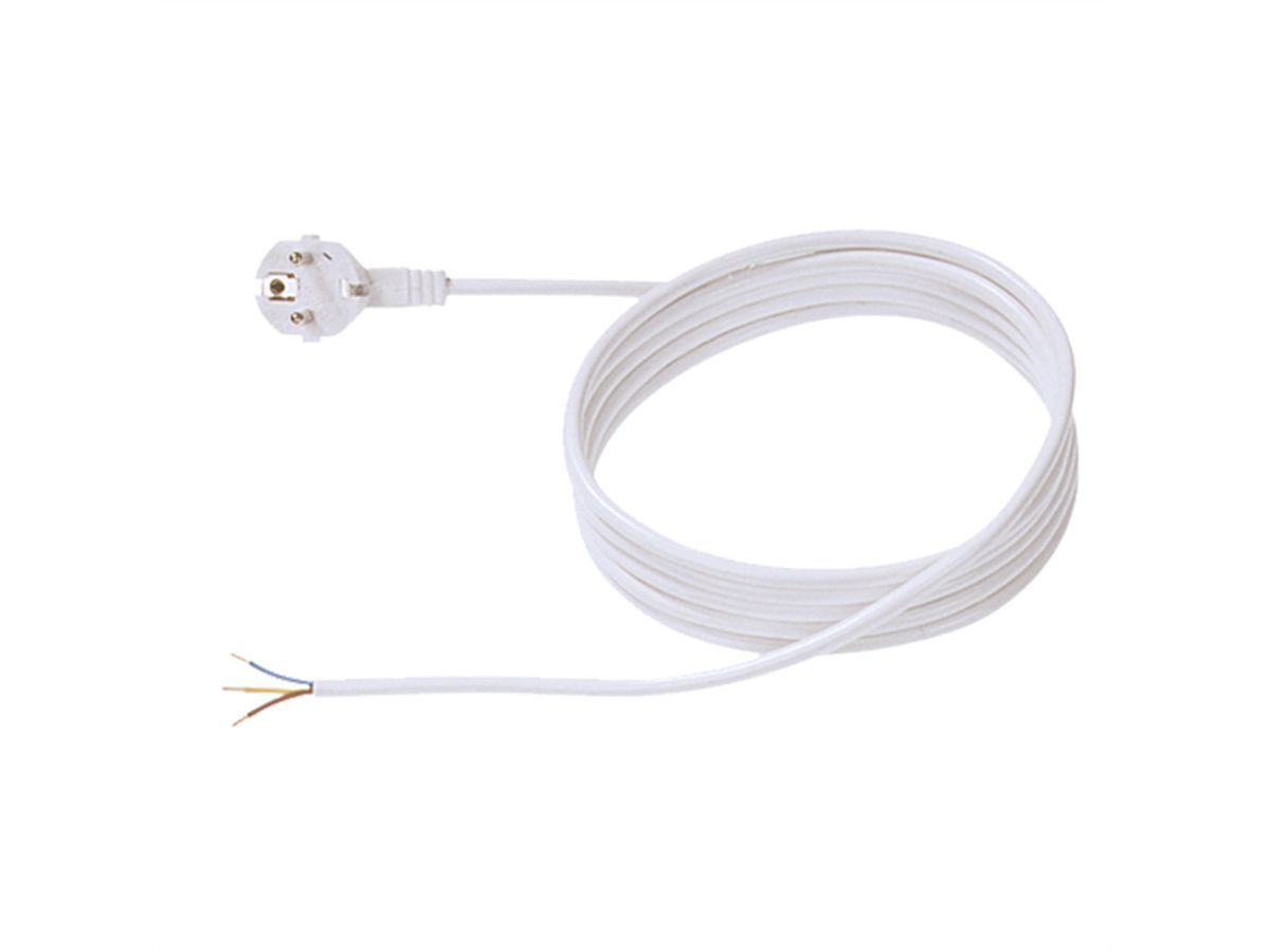 BACHMANN Câble H05VV-F 3G1,5 5m, blanc, non emballé