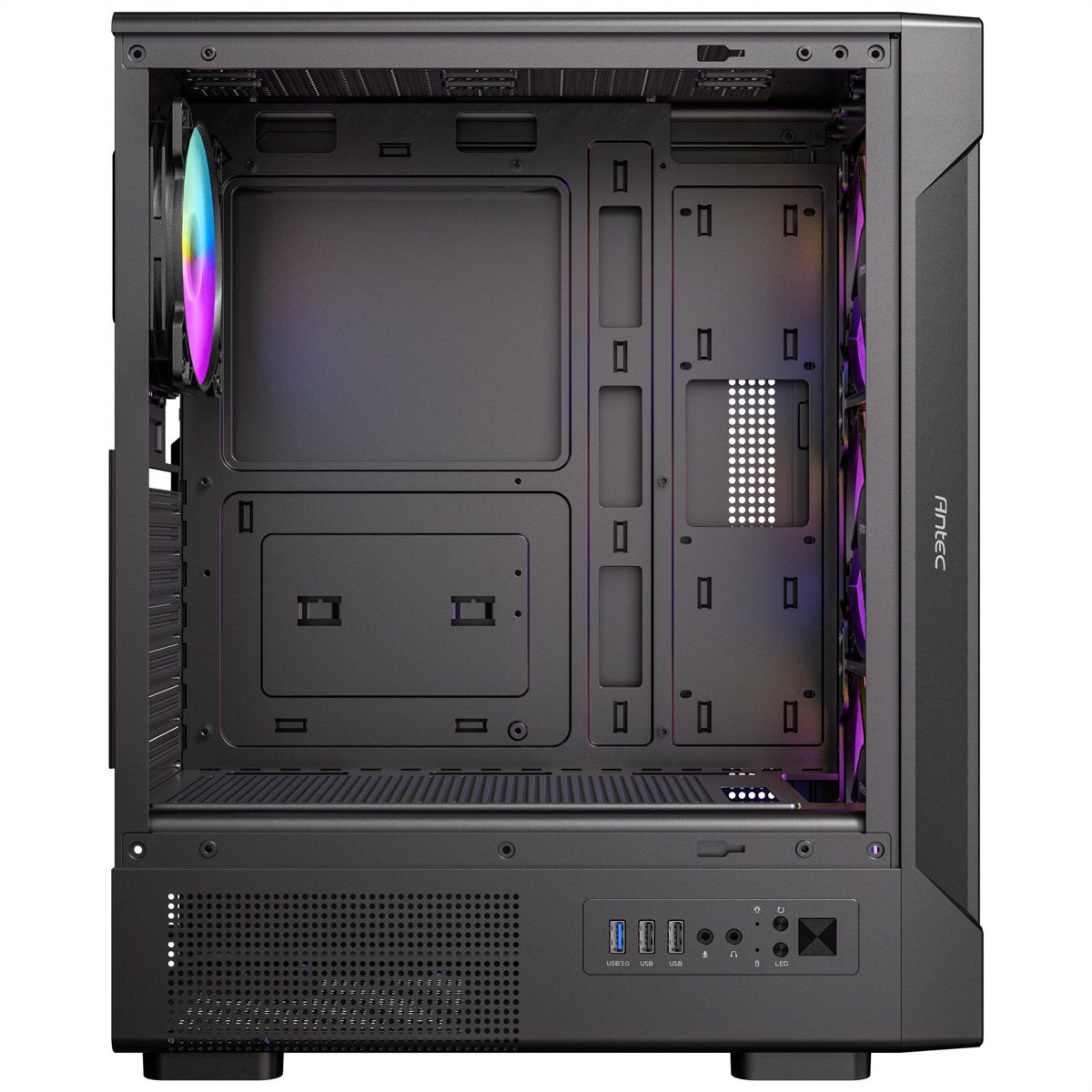 ANTEC VX-320 ARGB Boîtier PC ATX, Micro-ATX, ITX Mid Tower Gaming, noir