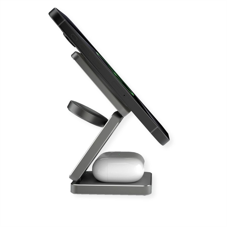 ROLINE Station de charge à induction 3-en-1, pliable, pour appareils SAMSUNG