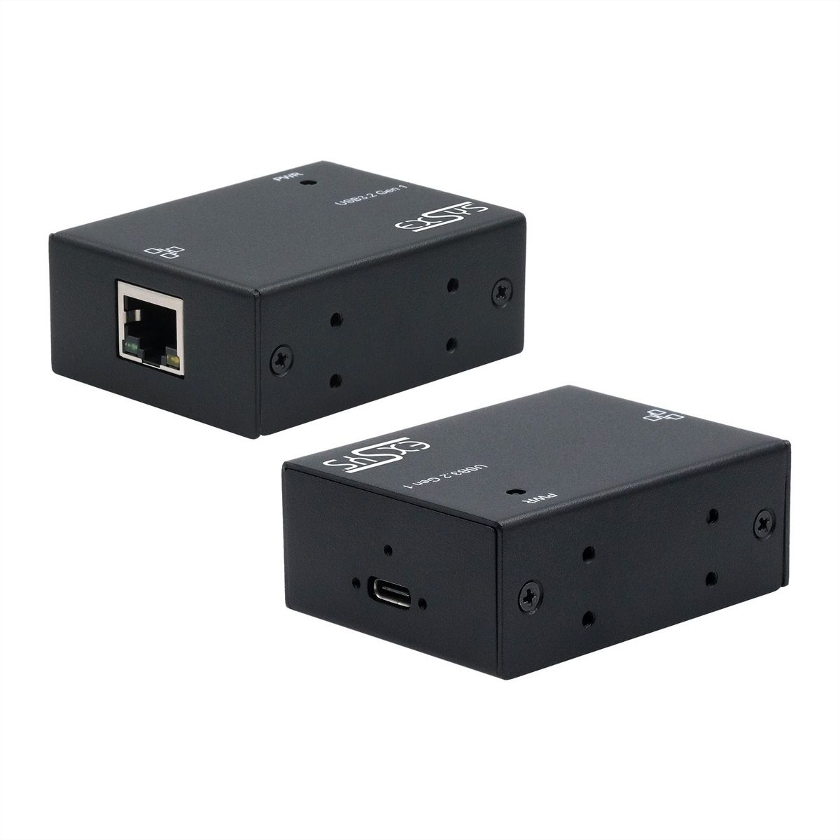 EXSYS EX-13020HMV USB 3.2 type C vers Ethernet 1 Gigabit, kit rail DIN inclus