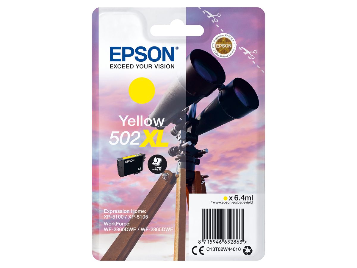 Epson Singlepack Yellow 502XL Ink