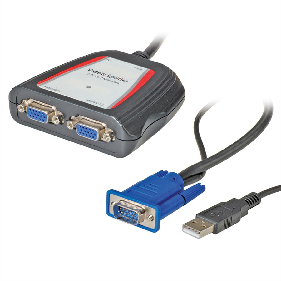 VALUE Distributeur vidéo portable, 2 ports, 250MHz