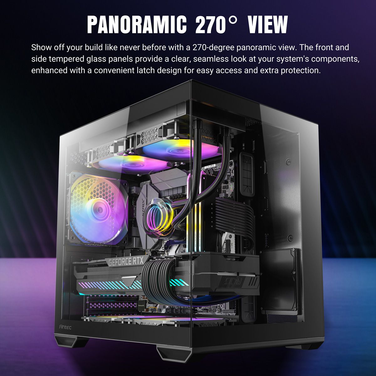 ANTEC CX60M ARGB Boîtier PC Mini Tour Micro-ATX, noir
