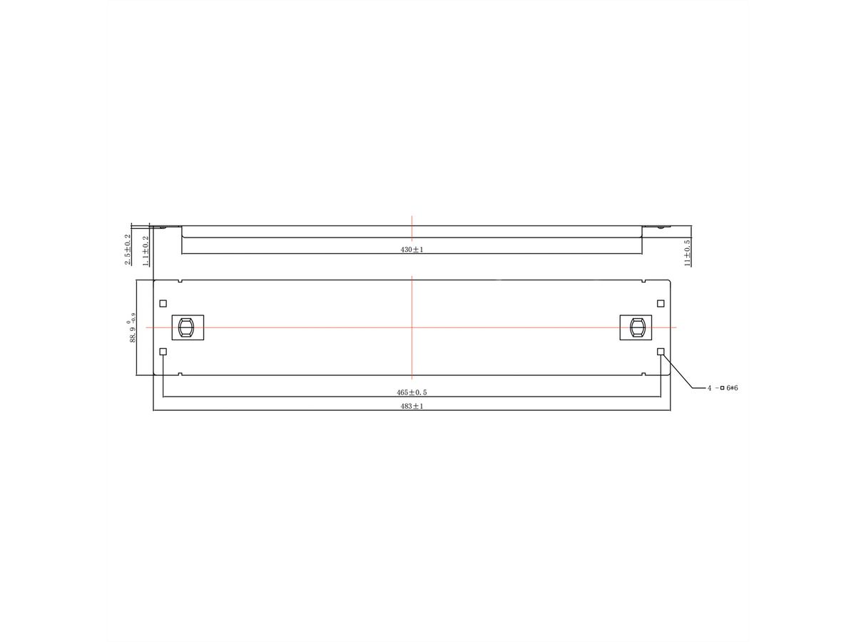 ROLINE Cache 19" Snap-in, 2 UH, RAL 9005 noir