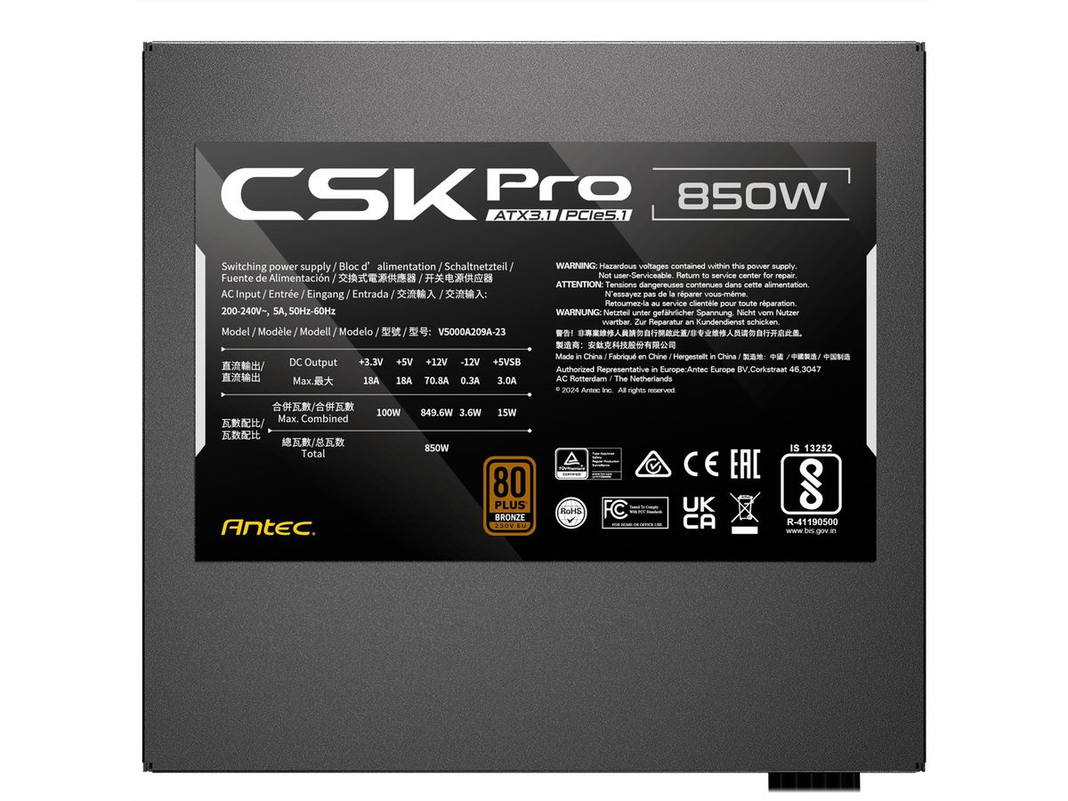 ANTEC CSK850 PRO ATX3.1 Alimentation 850W