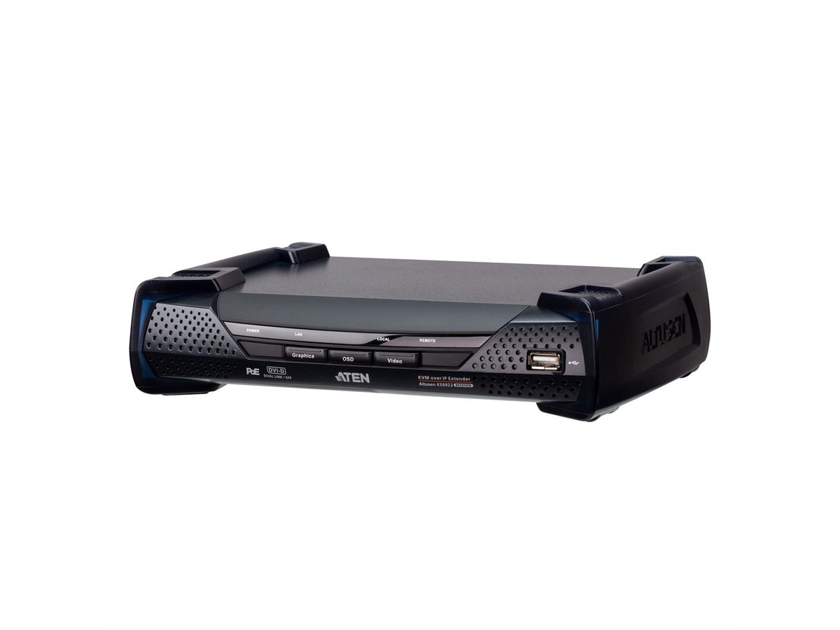 ATEN KE6922R Récepteur KVM 2K DVI-D Dual Link sur IP avec double SFP et PoE
