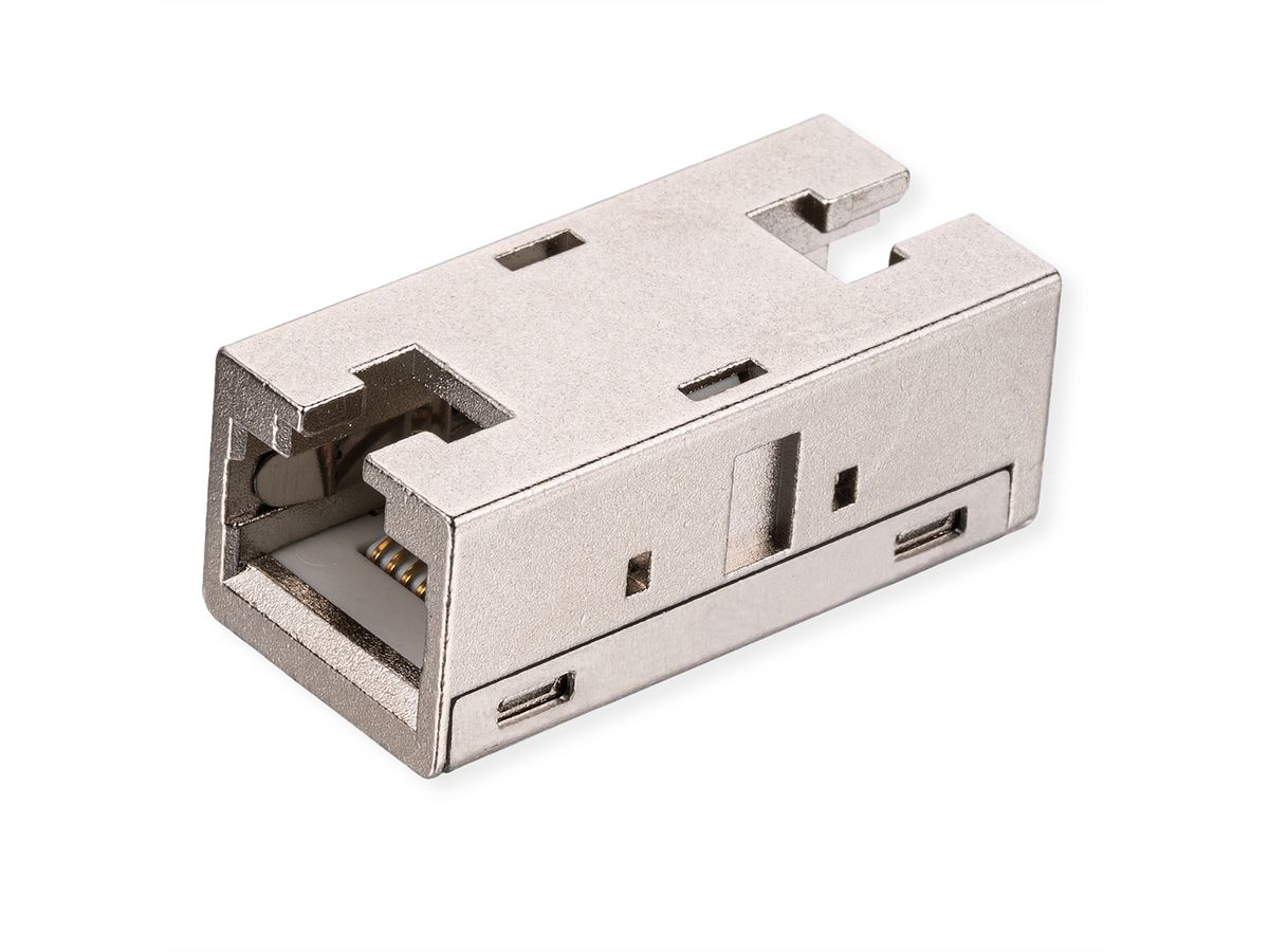 ROLINE Coupleur RJ-45 blindé, Cat.6A (Classe EA), boîtier métallique