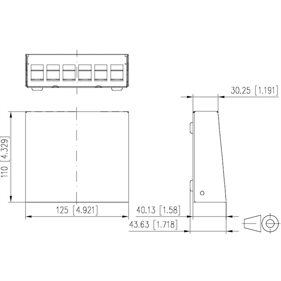 METZ CONNECT Keystone boîtier en saillie 6 ports blanc pur, non équipé