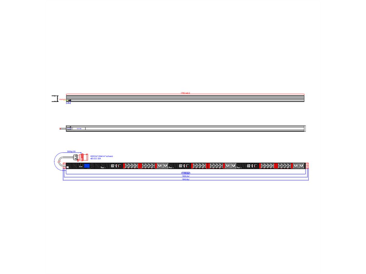 BACHMANN BN2000 24xC13 6xC19 6x disjoncteurs