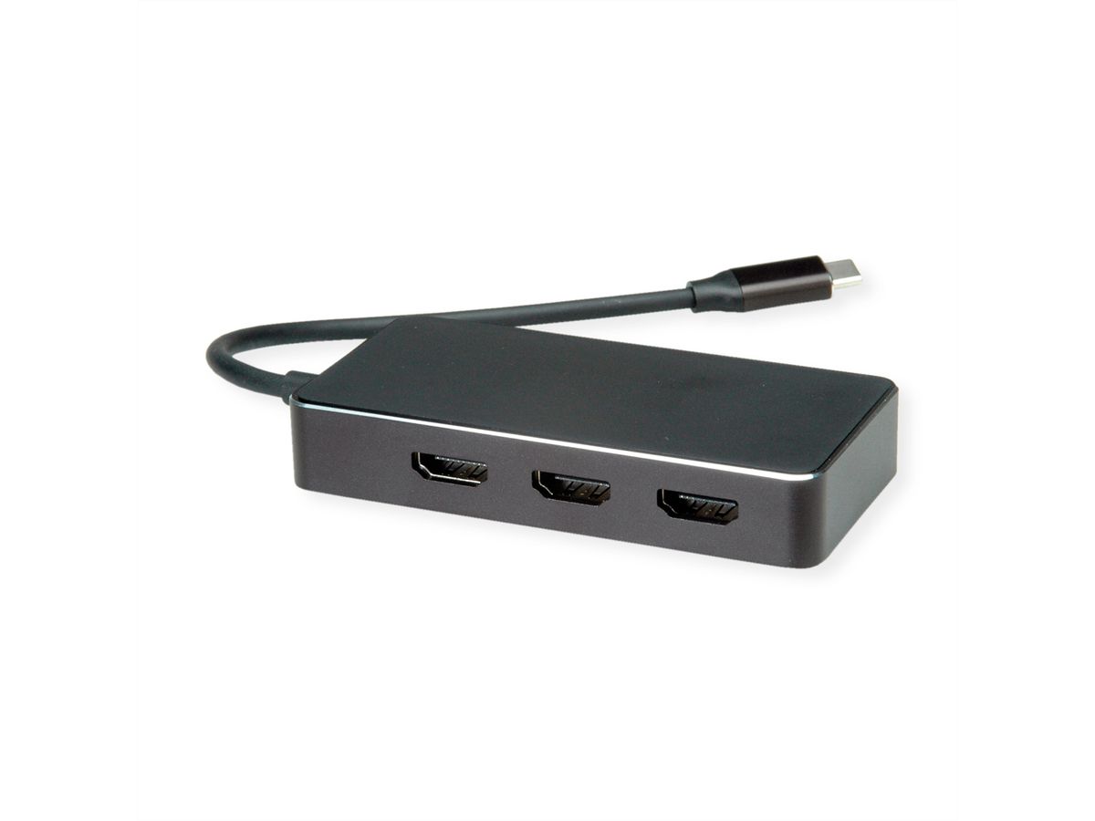 VALUE Adaptateur Multi-Display USB type C - 3x HDMI, Multi-Stream 4K