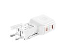 VALUE Chargeur de voyage, EU/UK/US, 2 ports USB C, 45 W