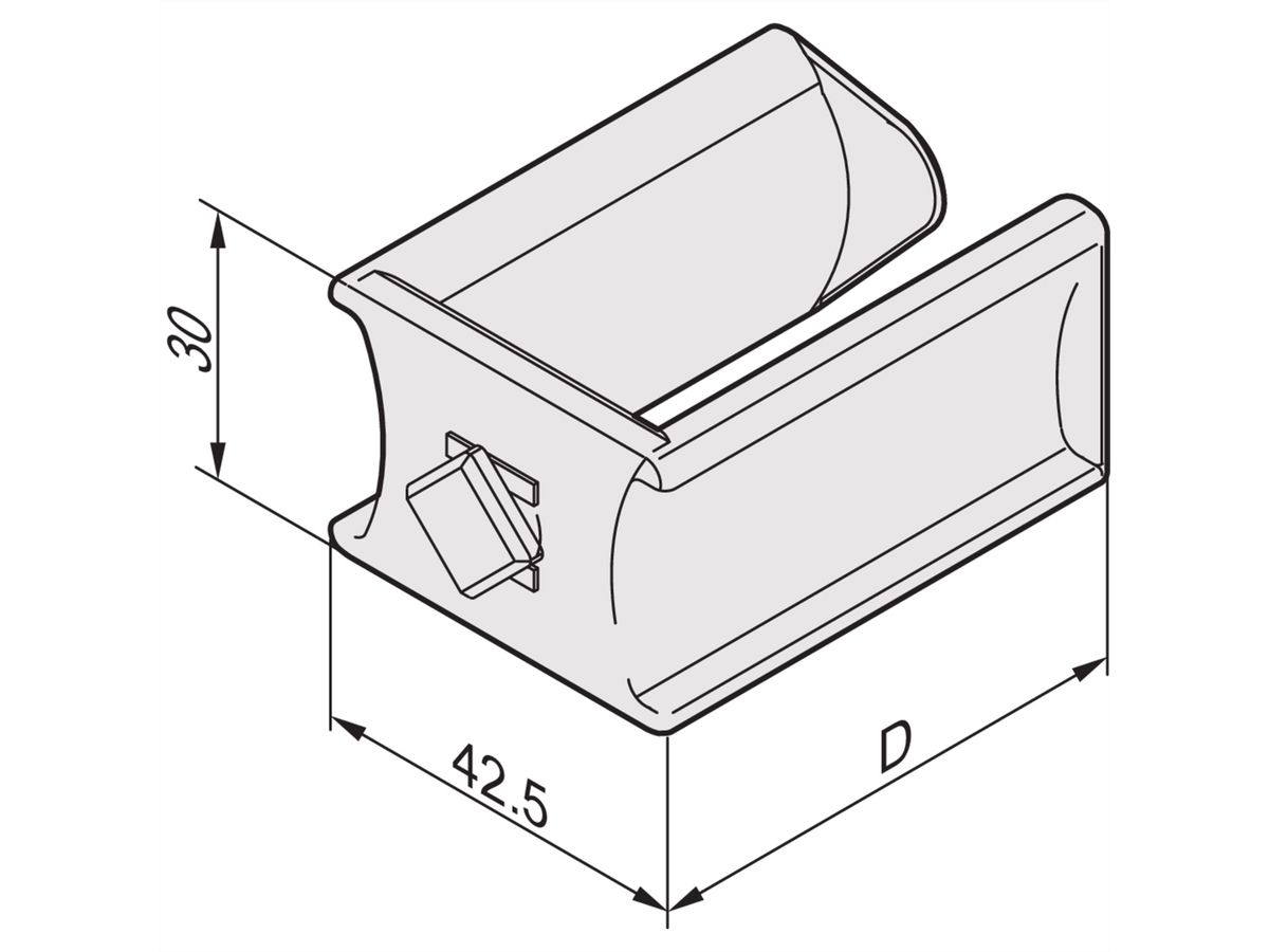 Oeillet de câble SCHROFF, plastique, 30W 100D