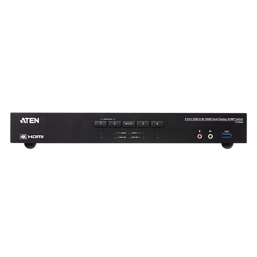 ATEN CS1844 Commutateur KVM deux affichages HDMI 4K 4 ports USB 3.0