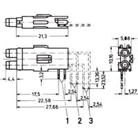 Douille de test double SCHROFF, Ø 2 mm, type long pour plan de montage 1