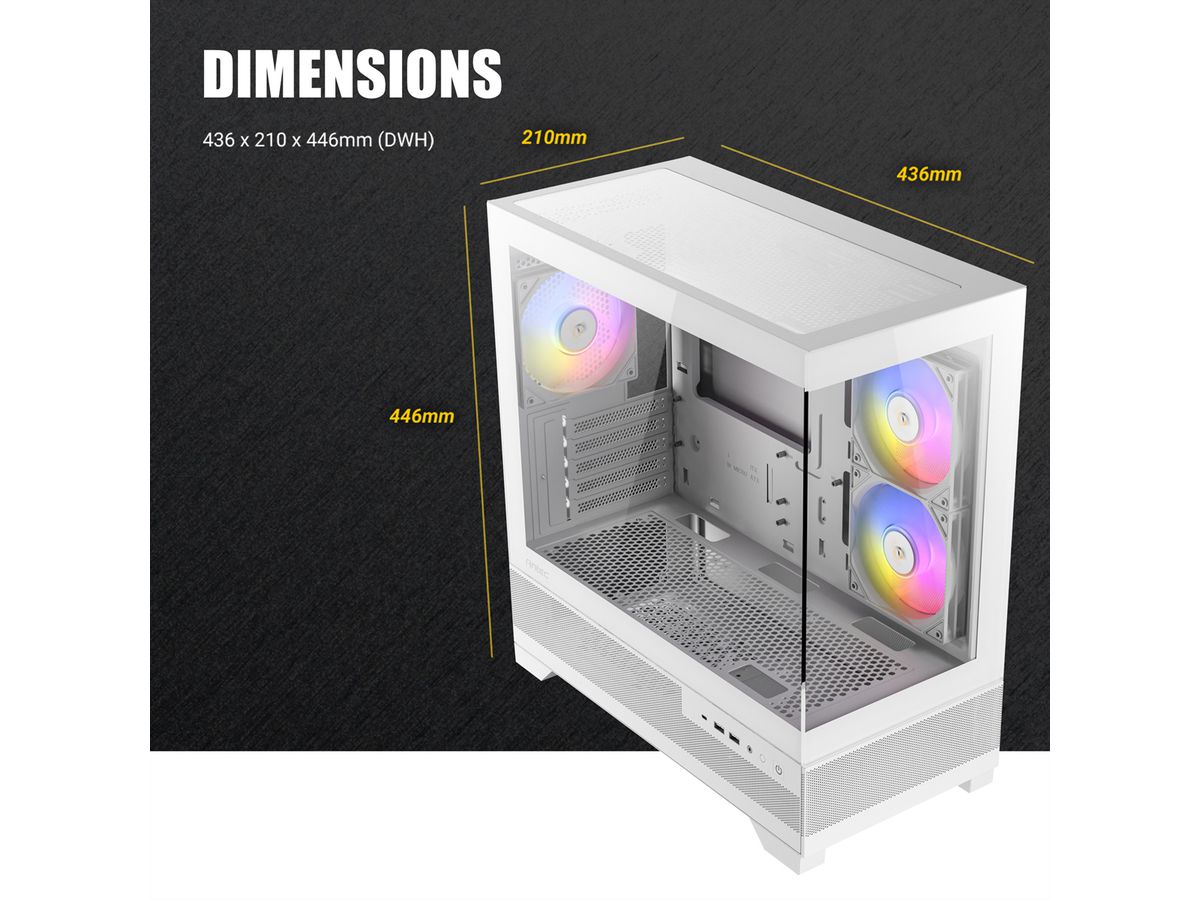 ANTEC CX500M ARGB Boîtier PC Mini Tour Micro-ATX, noir