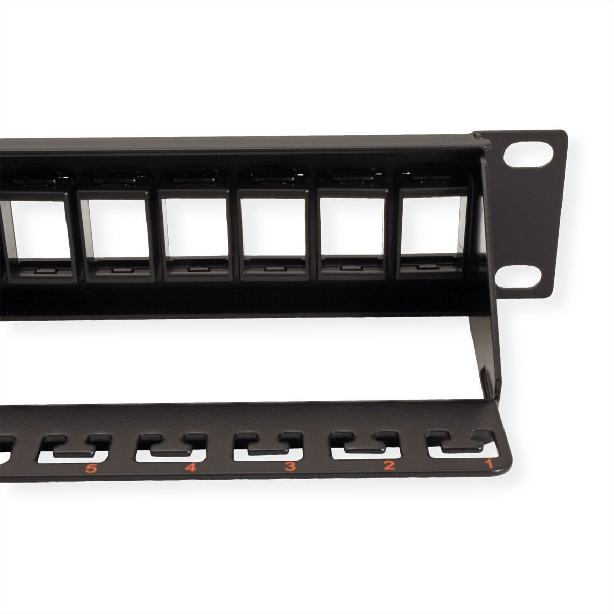 ROLINE Panneau de brassage 19" pour Keystones 24 ports, non-blindé, noir