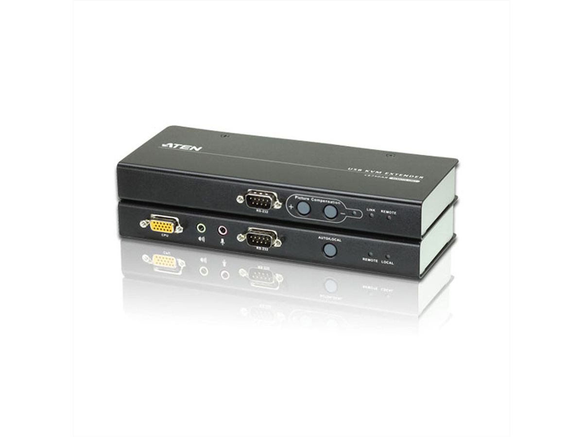 ATEN CE750A Système d'extension KVM Cat 5 VGA/Audio USB, RS232, 200m