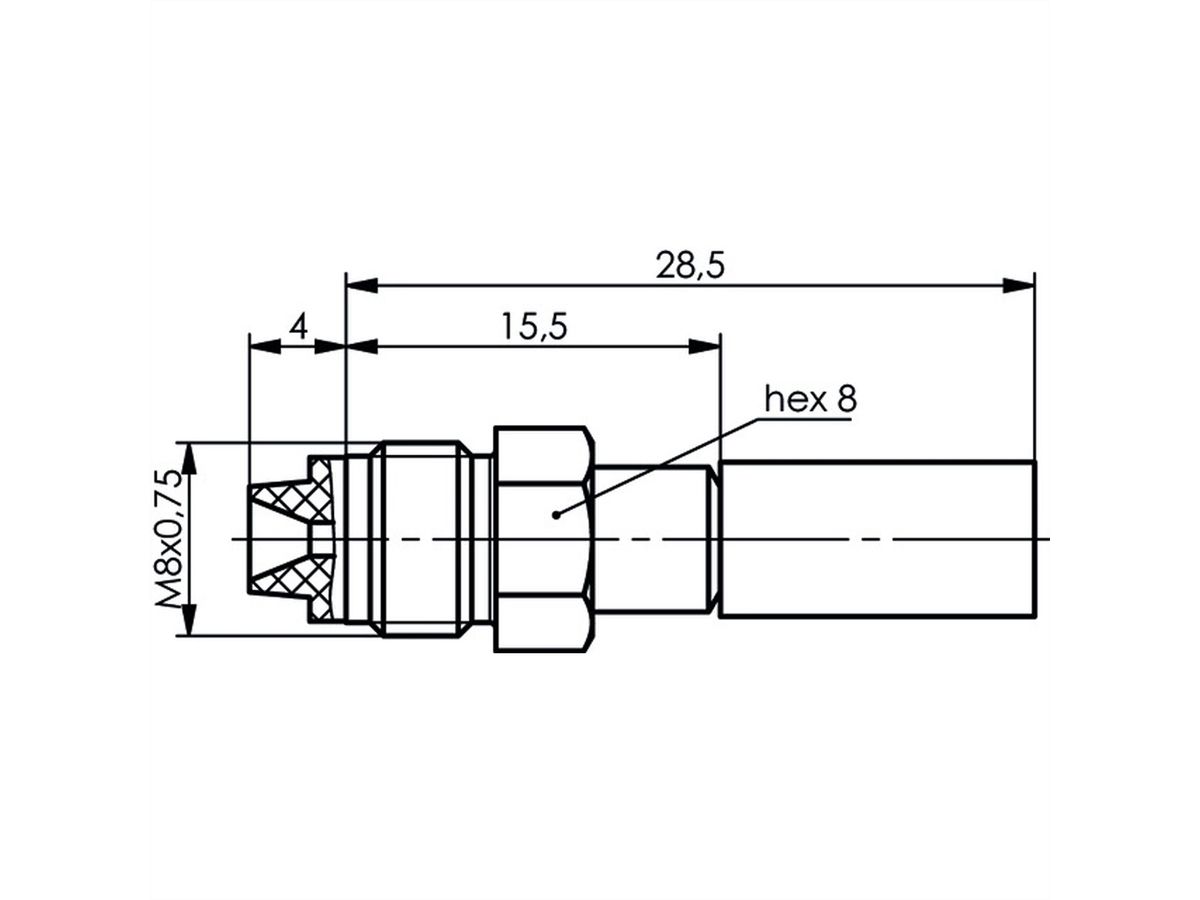TELEGÄRTNER Connecteur femelle FME à sertir pour RG-58C/U
