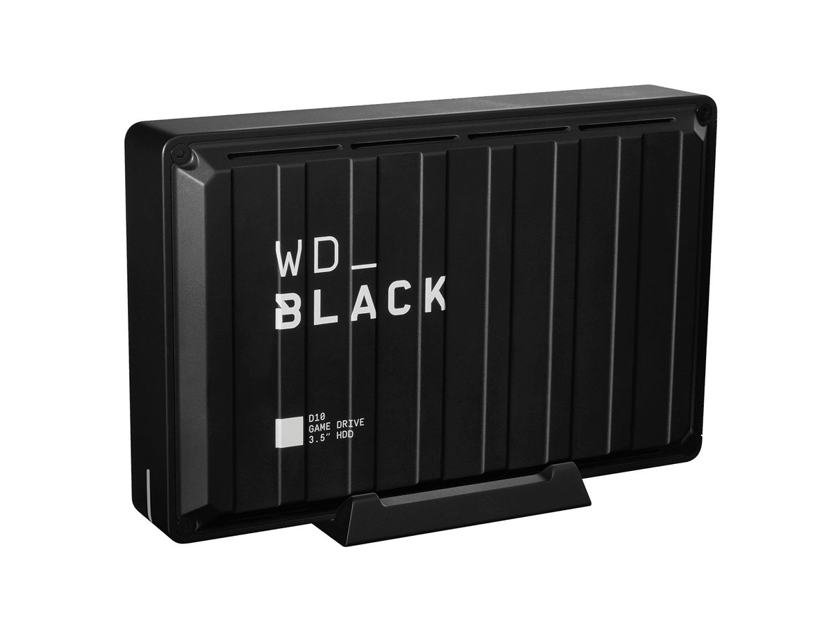 Western Digital D10 disque dur externe 8000 Go Noir, Blanc
