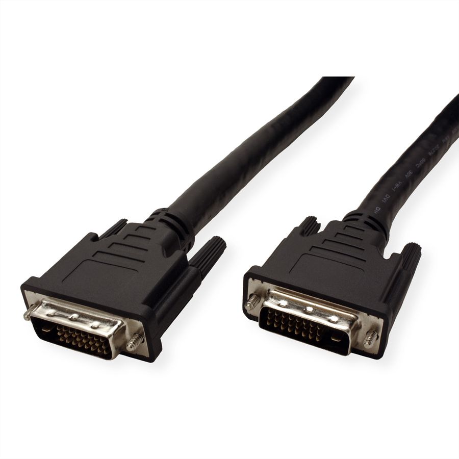 ROLINE Câble DVI pour écran, M-M, (24+1) dual link, 15 m
