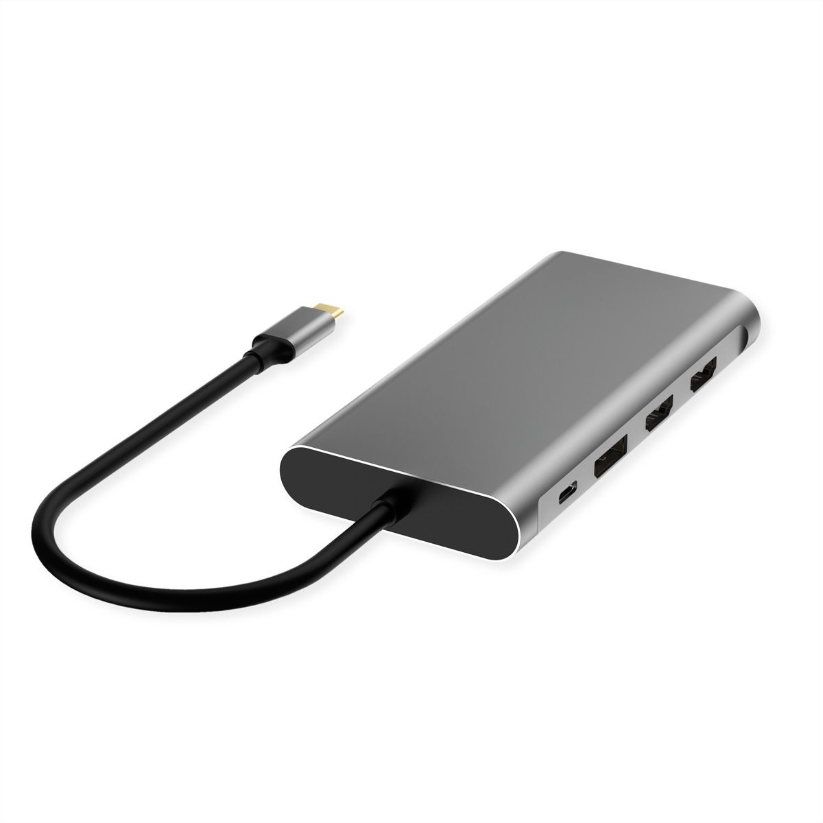VALUE Station d'accueil USB type C, 2x 4k HDMI, DP, VGA, Gigabit Ethernet, 2x USB-C, 2x USB-A, PD