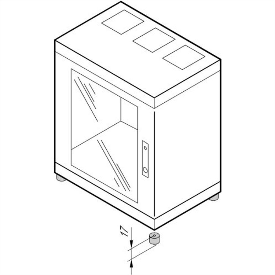 SCHROFF Epcase Pieds, plastique