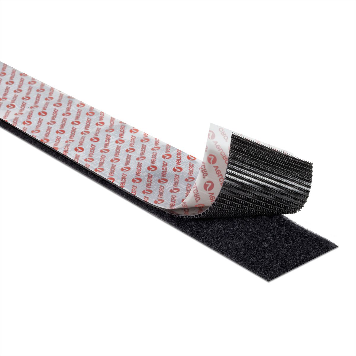 VELCRO® Bande 50mmx1m noir, crochets&velours autocollants extra fort